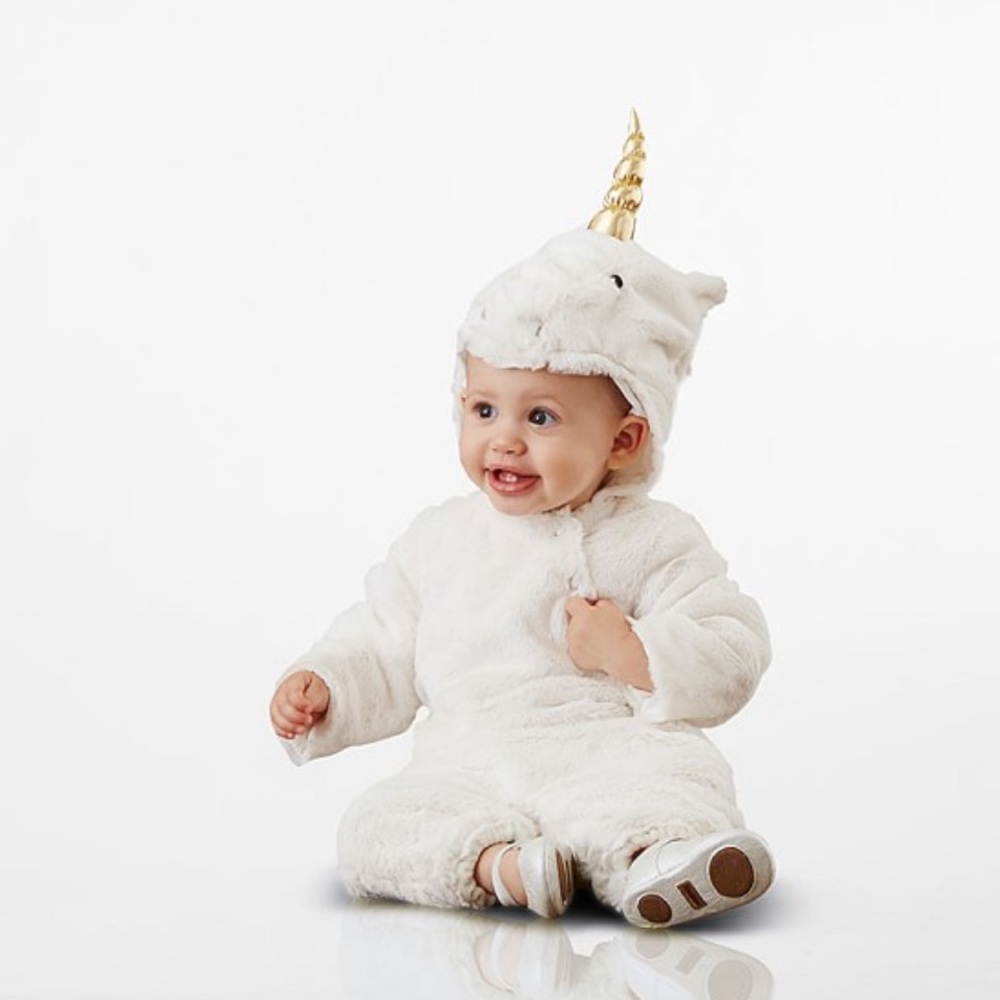 Pottery barn baby unicorn costume worn once for one hour! Great condition